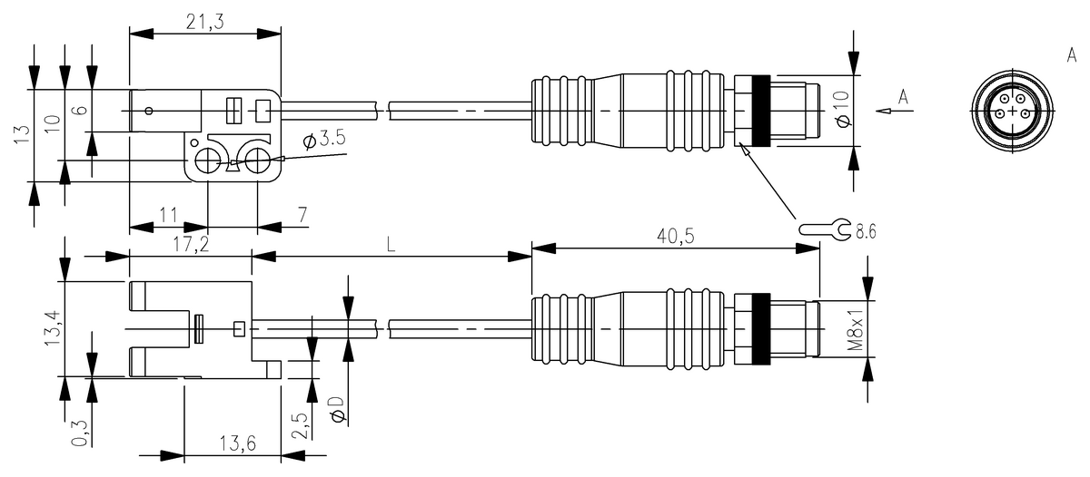 Czujniki optoelektroniczne widełkowe w obudowie z tworzywa sztucznego