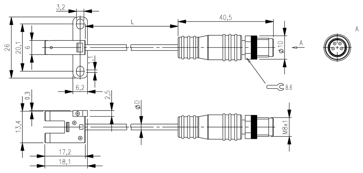 Fork sensors plastic