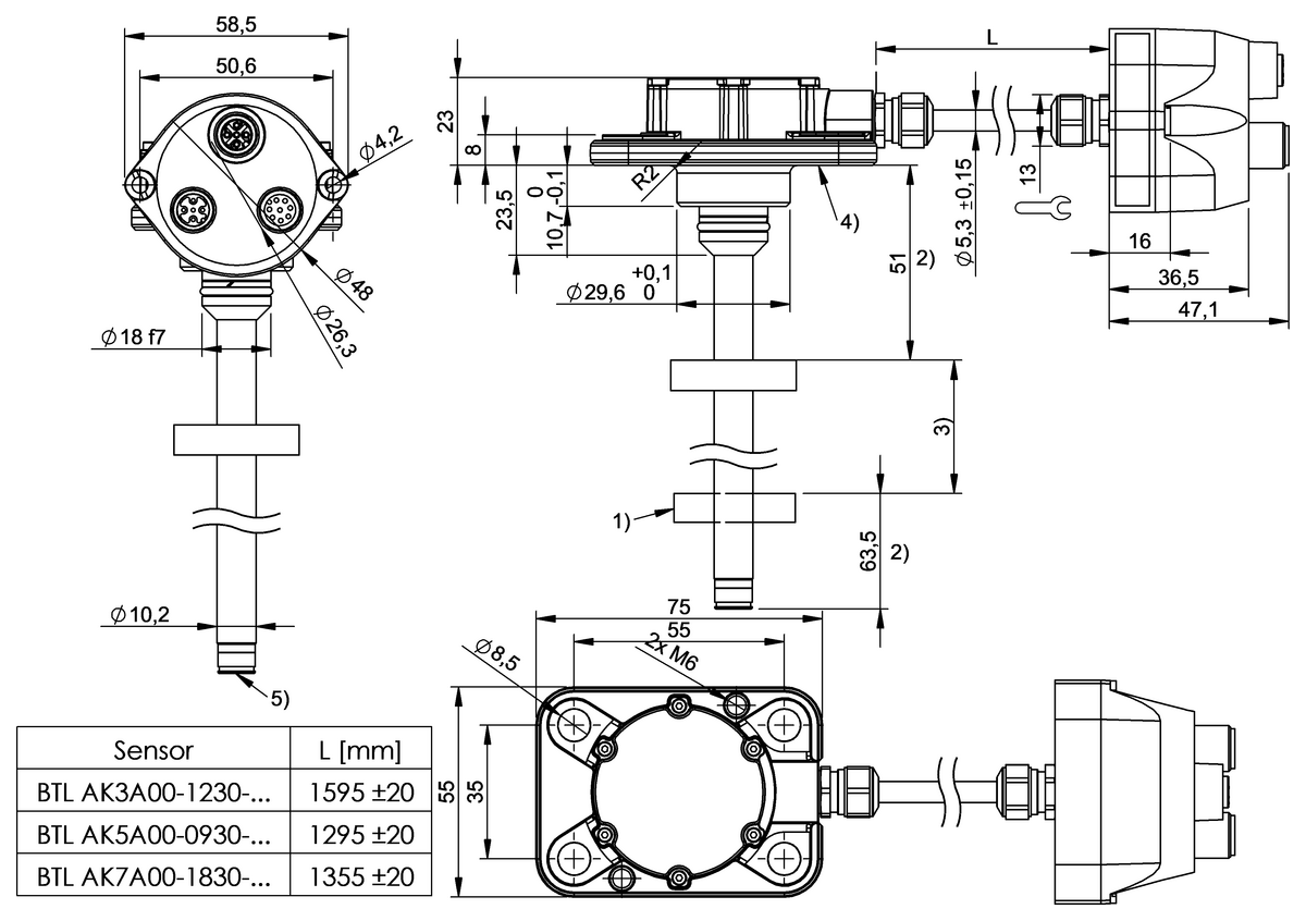 Robust magnetostrictive linear position sensors
