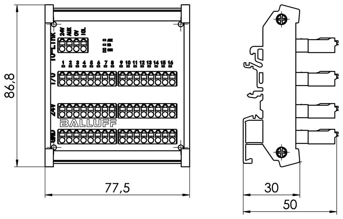 IO-Link sensor/actuator hubs