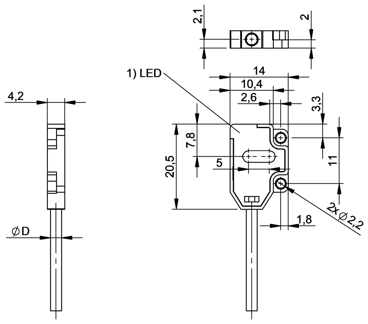 Diffuse sensor with background suppression