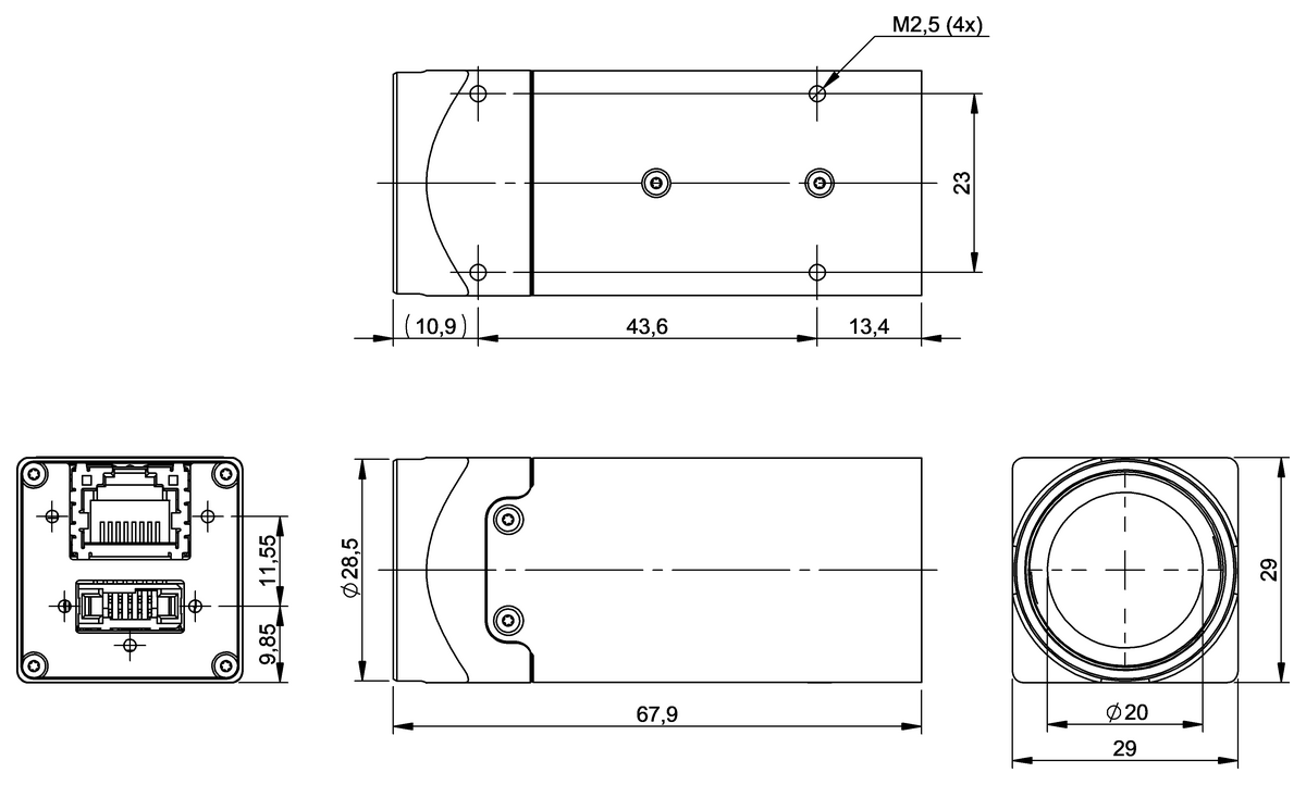 SWIR and UV cameras