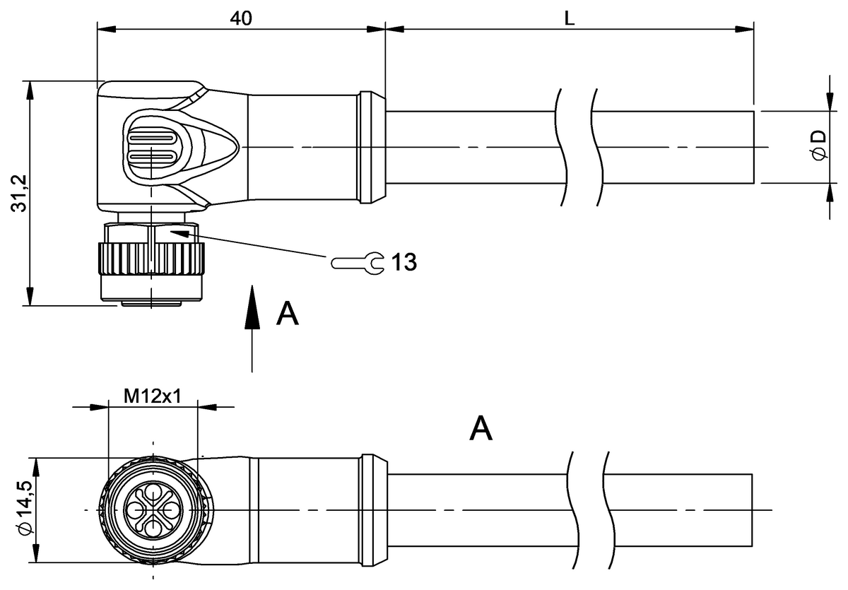 Single-ended cordsets