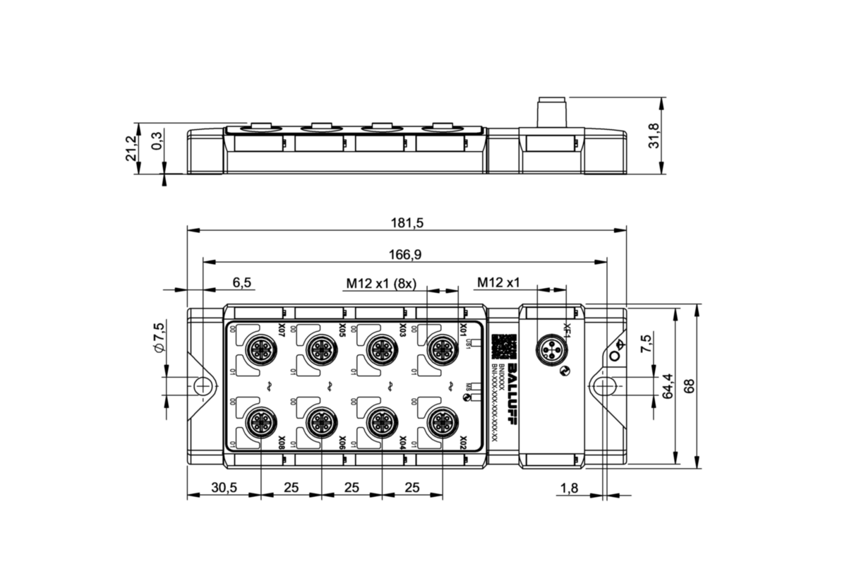 IO-Link sensor/actuator hubs