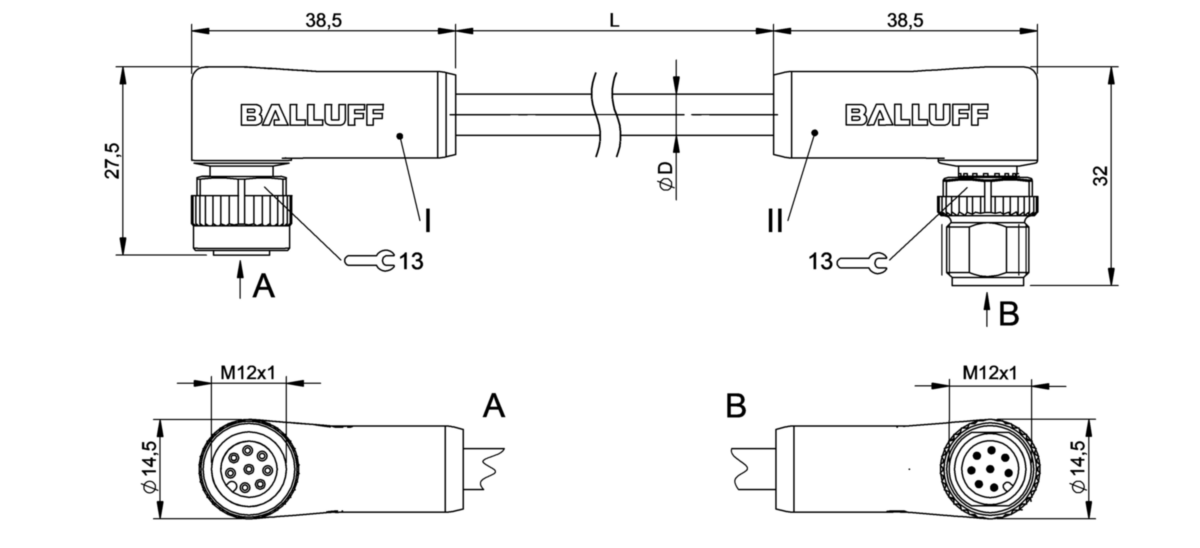 Double-ended cordsets