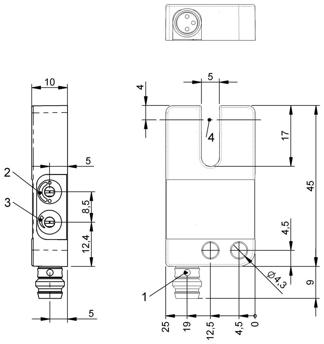 Fork sensors and angle sensors