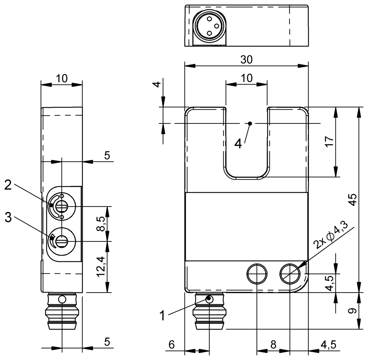 Fork sensors and angle sensors