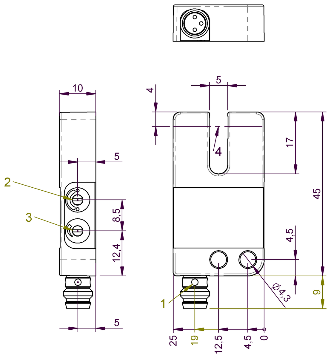 Fork sensors and angle sensors