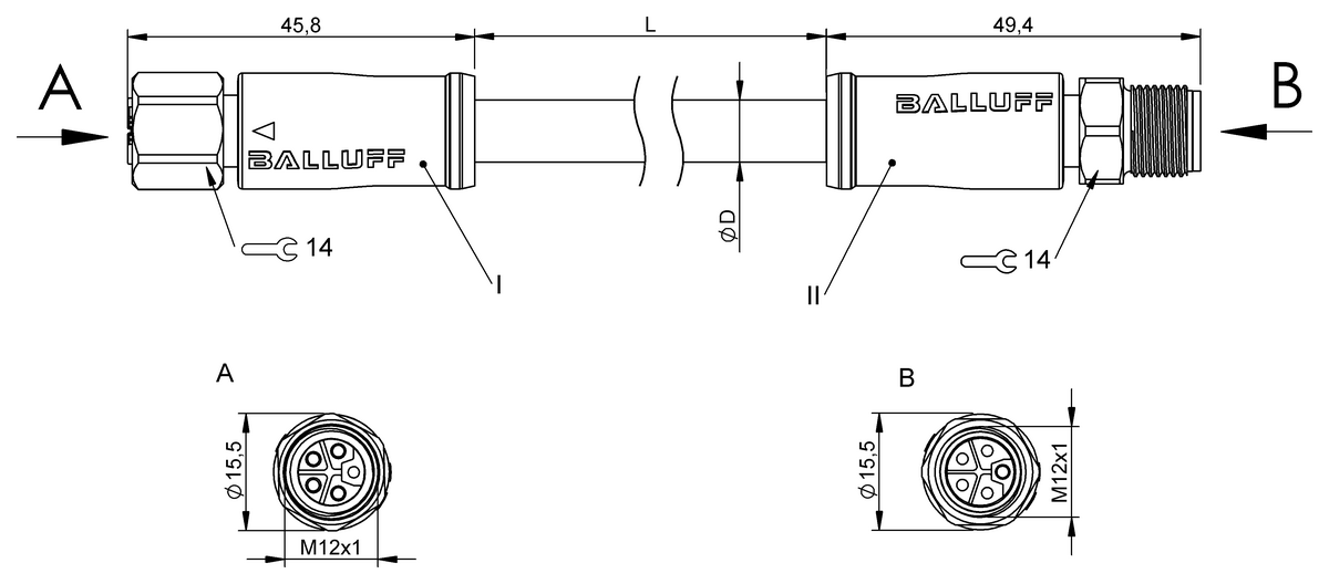 Double-ended cordsets