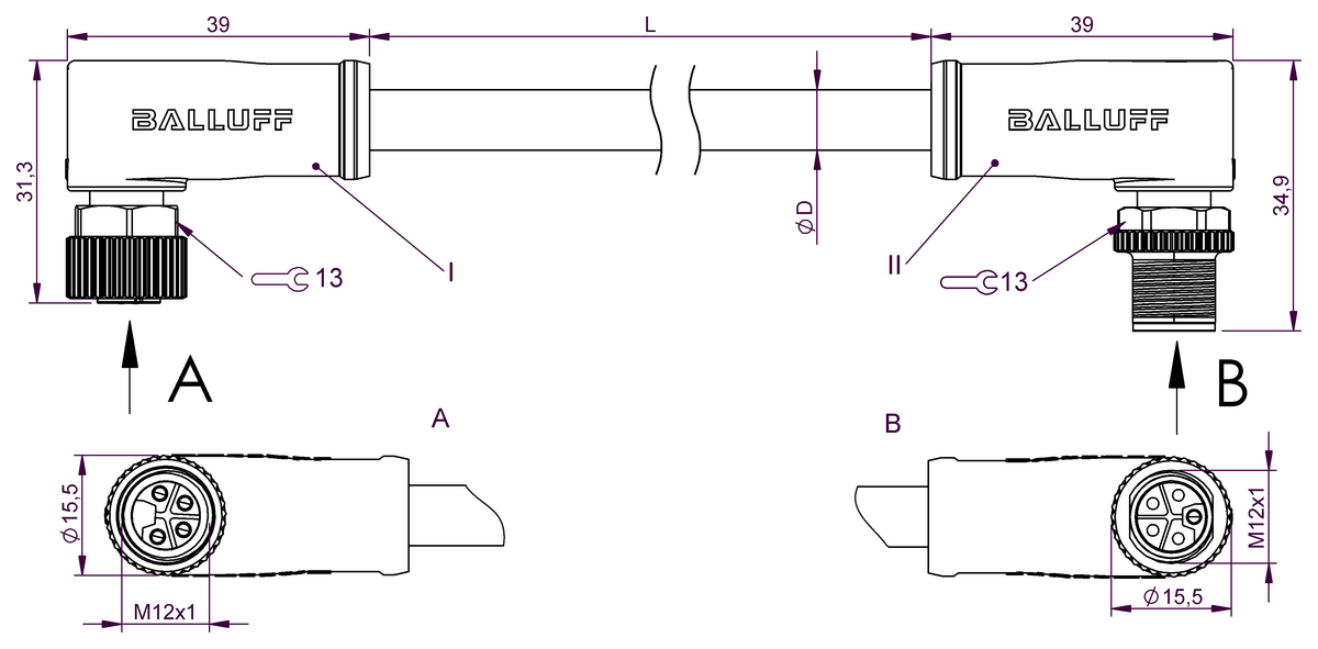 Double-ended cordsets