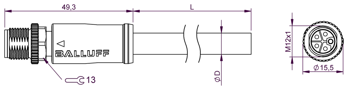 Single-ended cordsets
