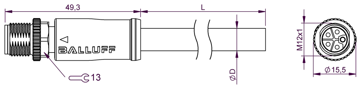 Single-ended cordsets