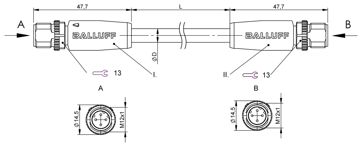 Double-ended cordsets