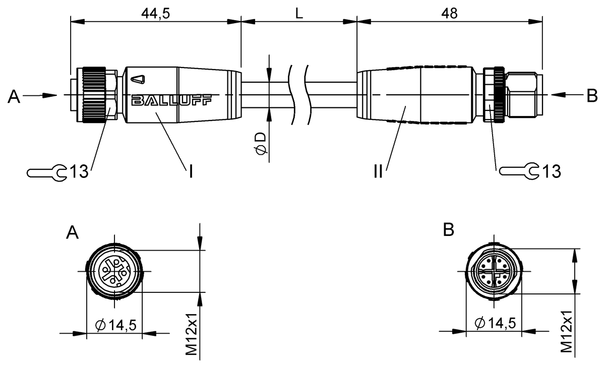 Double-ended cordsets