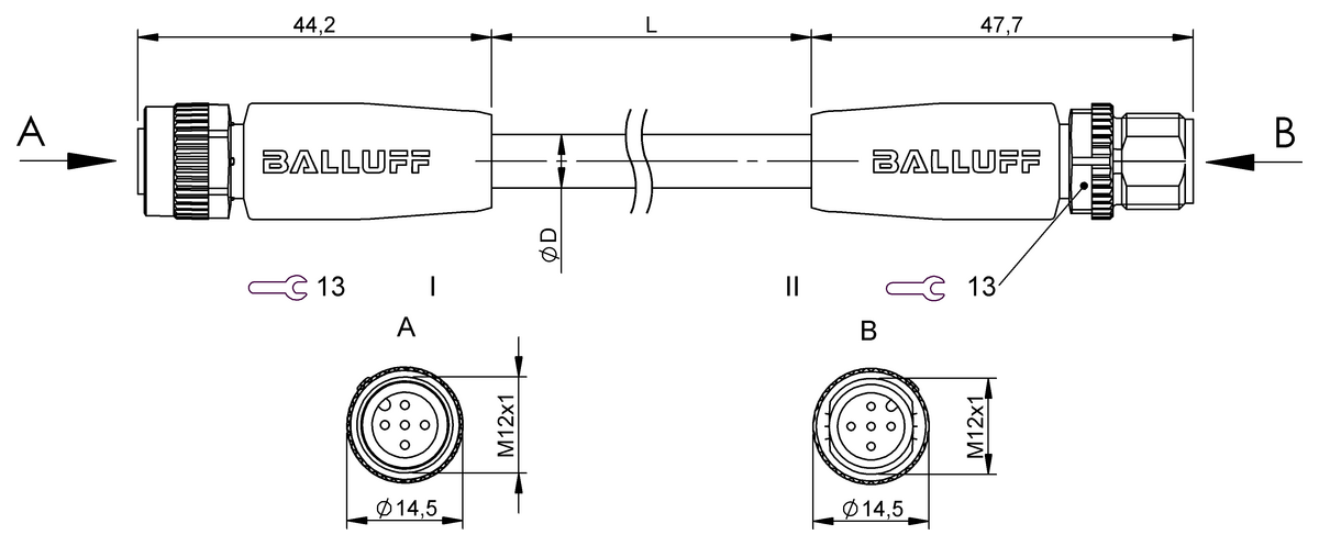 Double-ended cordsets