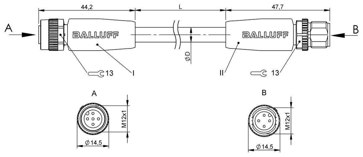 Double-ended cordsets