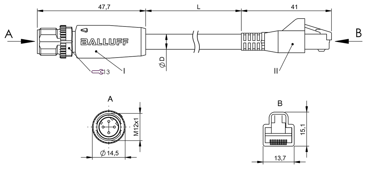 Double-ended cordsets