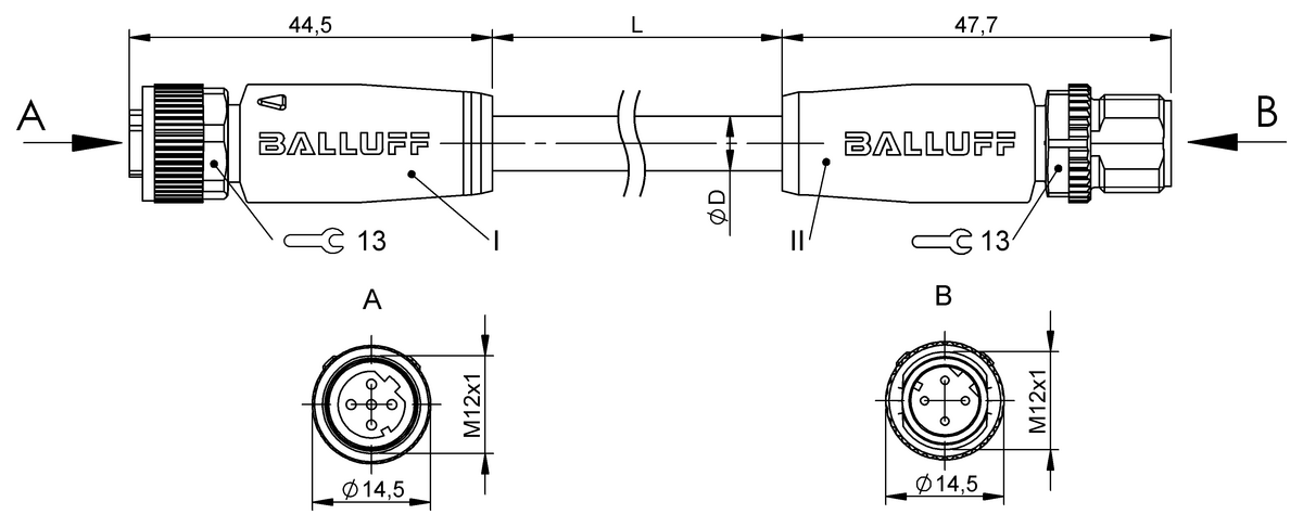 Double-ended cordsets