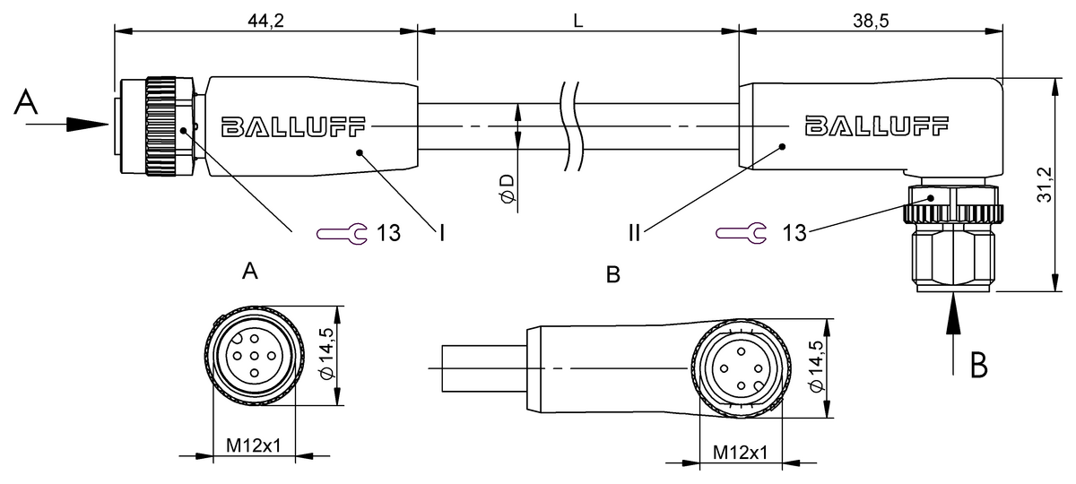 Double-ended cordsets