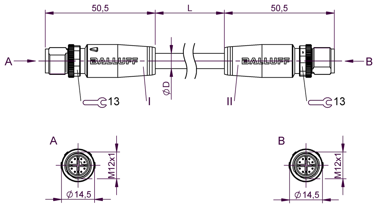 Double-ended cordsets