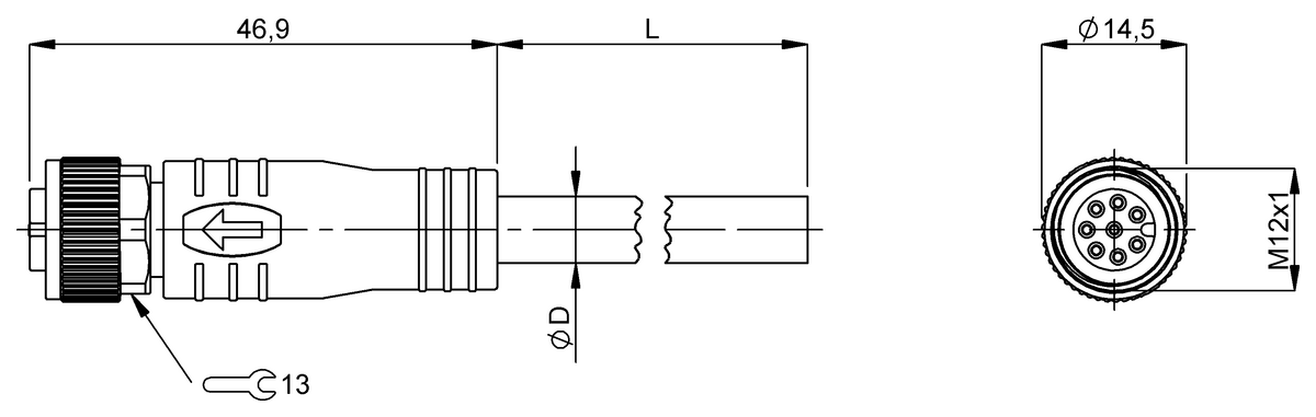 Single-ended cordsets