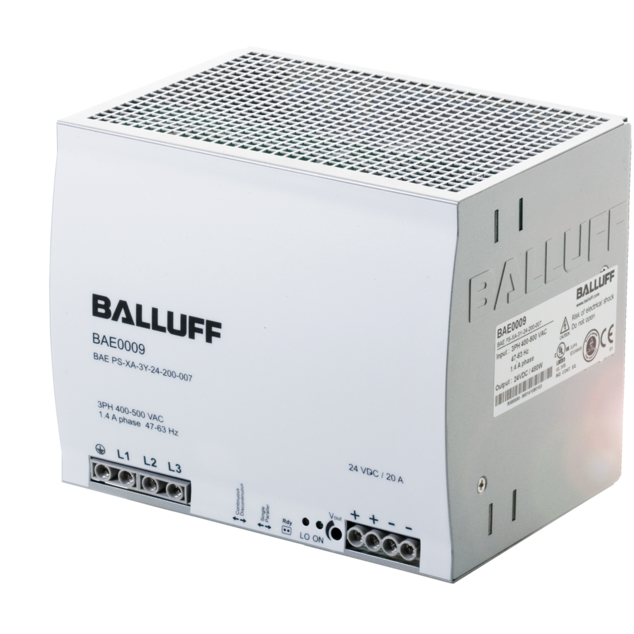 BALLUFF BAE0009 PS-XA-3Y-24-200-007 POWER SUPPLY 