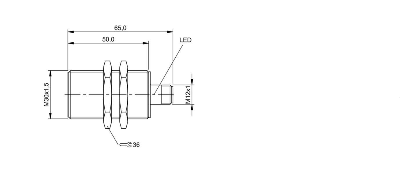 thumbnail image 2 of Balluff BES M30MI-PSC15B-S04K Inductive Proximity Sensor – New In Box 2 of 5
