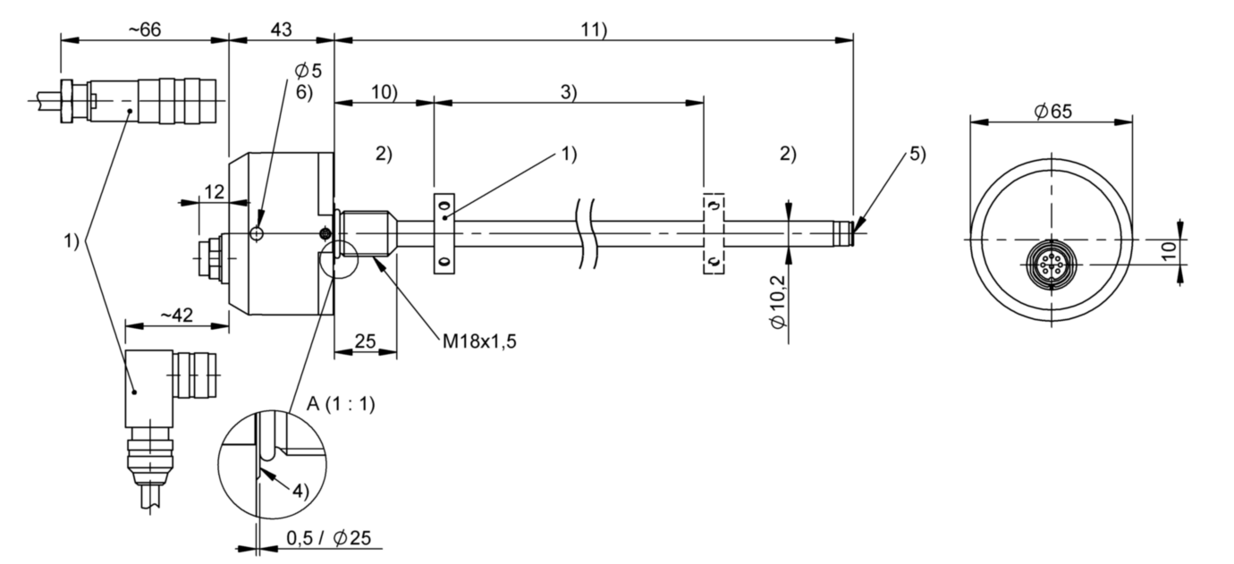 BTL02JY (BTL5-S112B-M0500-H-S32) Robust magnetostrictive linear ...