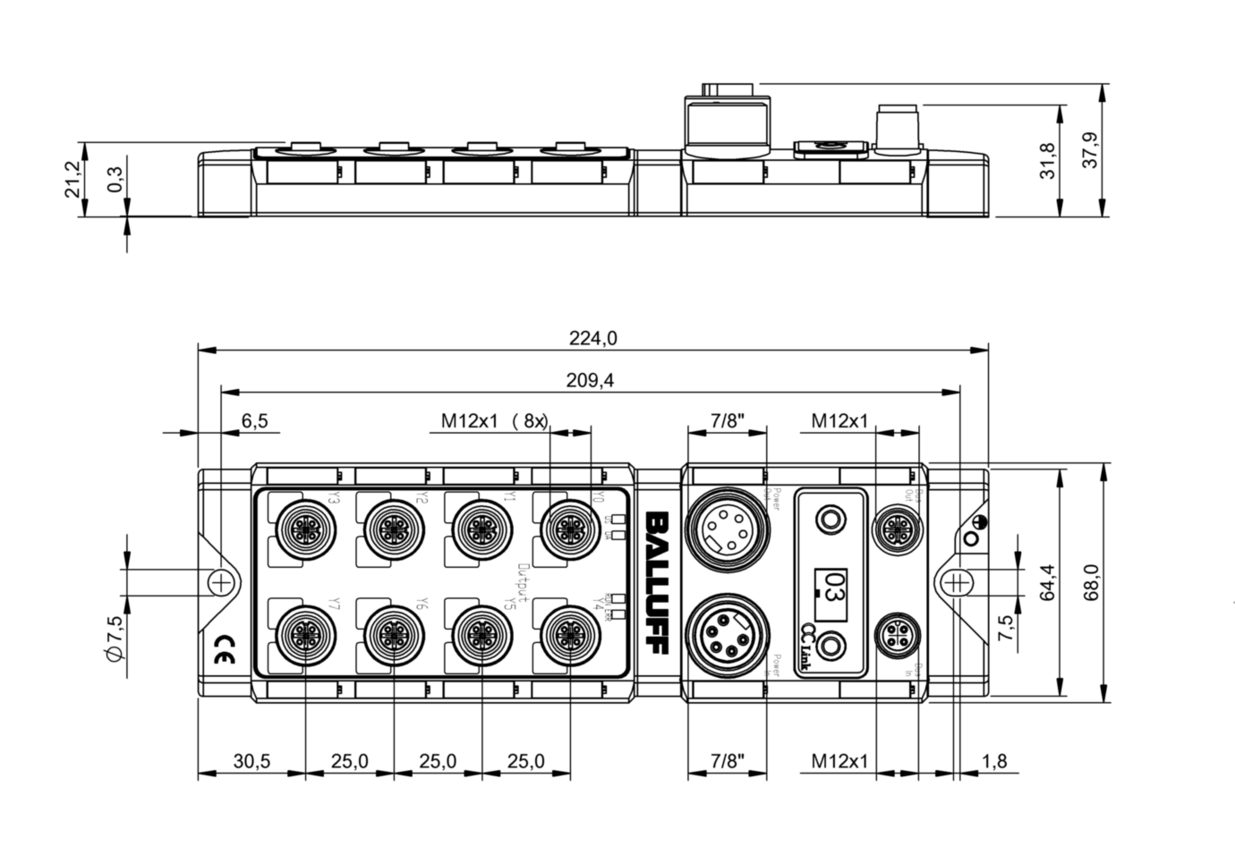 BNI002E (BNI CCL202100Z001) Network blocks for CCLink BALLUFF