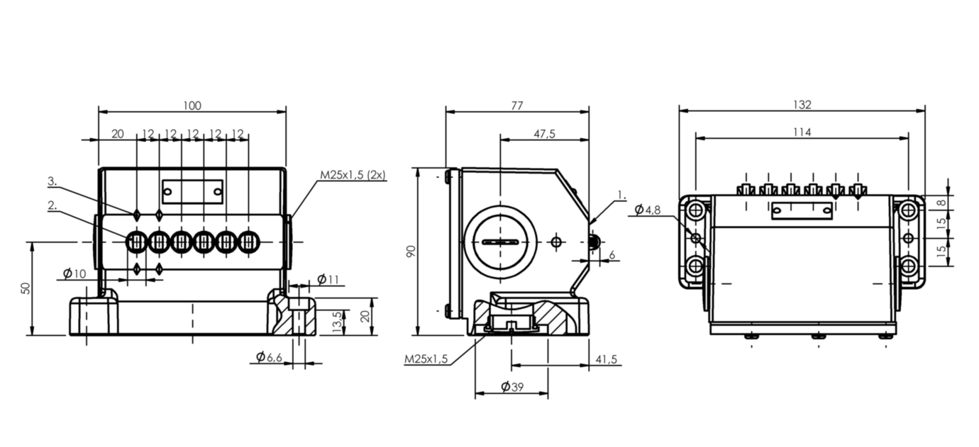 BNS0460 (BNS 813B06R12721002) Mechanical multiple position limit switches with safety