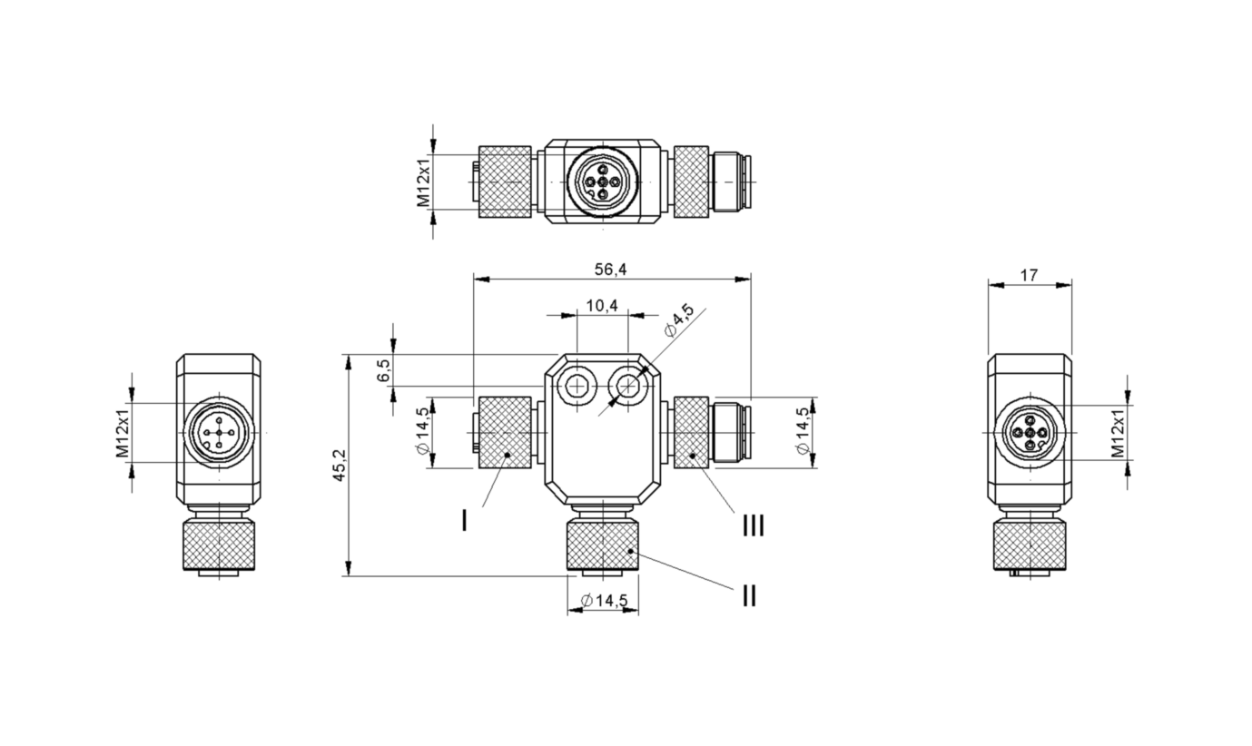 BCC00WH (BKS-S 92-TA1) T型连接器 - BALLUFF